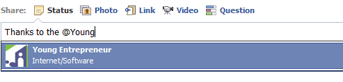 Tagging other pages on Facebook