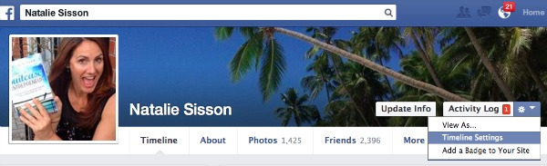 Facebook setting change