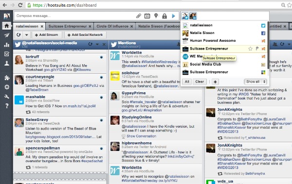Hootsuite dashboard shot